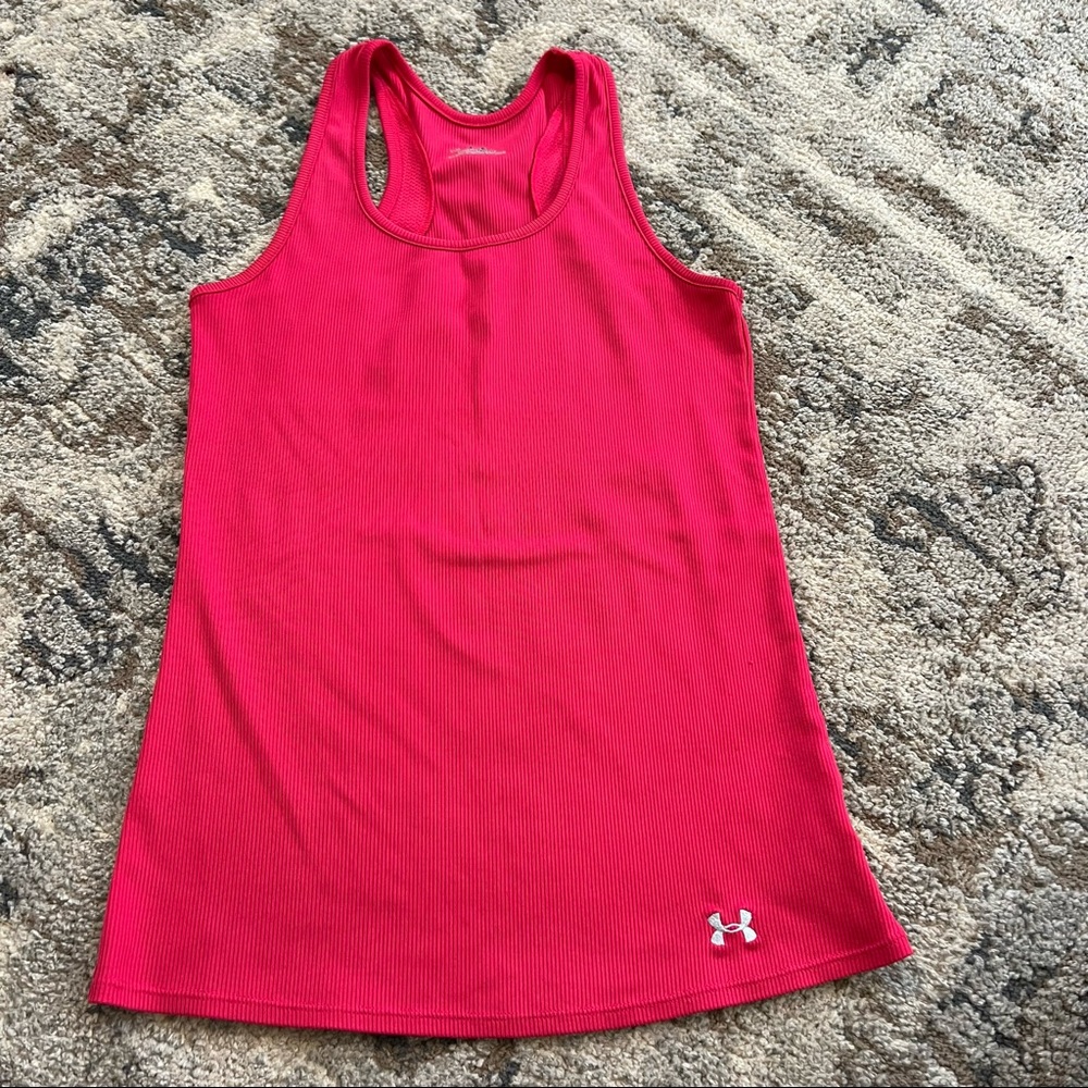 Under Armour ribbed victory tank top, size medium